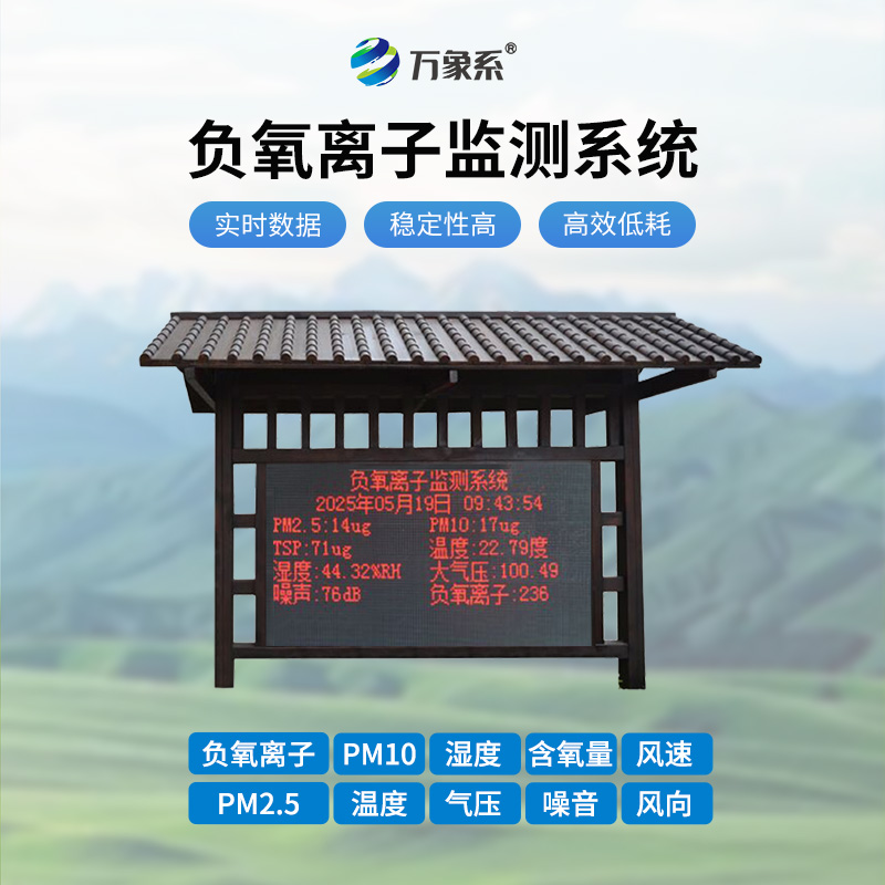 景區(qū)負(fù)氧離子監(jiān)測儀器，既美觀又能捕捉多種氣象參數(shù)~
